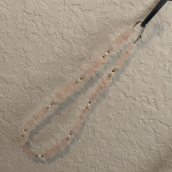 Vintage Rose quartz & fresh water pearl necklace - Picture 1 of 3